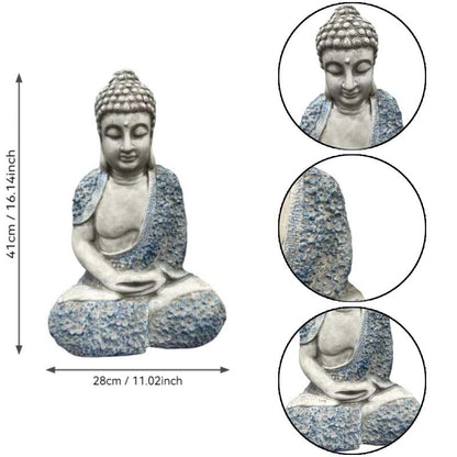 16'' Weatherproof Resin Buddha Garden Statue