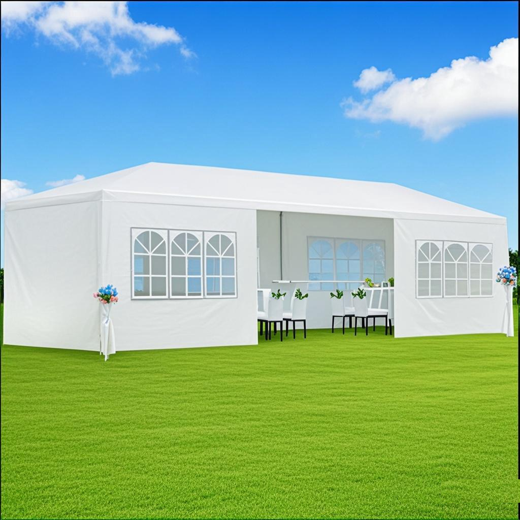 10x30' Outdoor Garden Gazebo Wedding Party Tent Canopy with 8 Removable Sidewalls