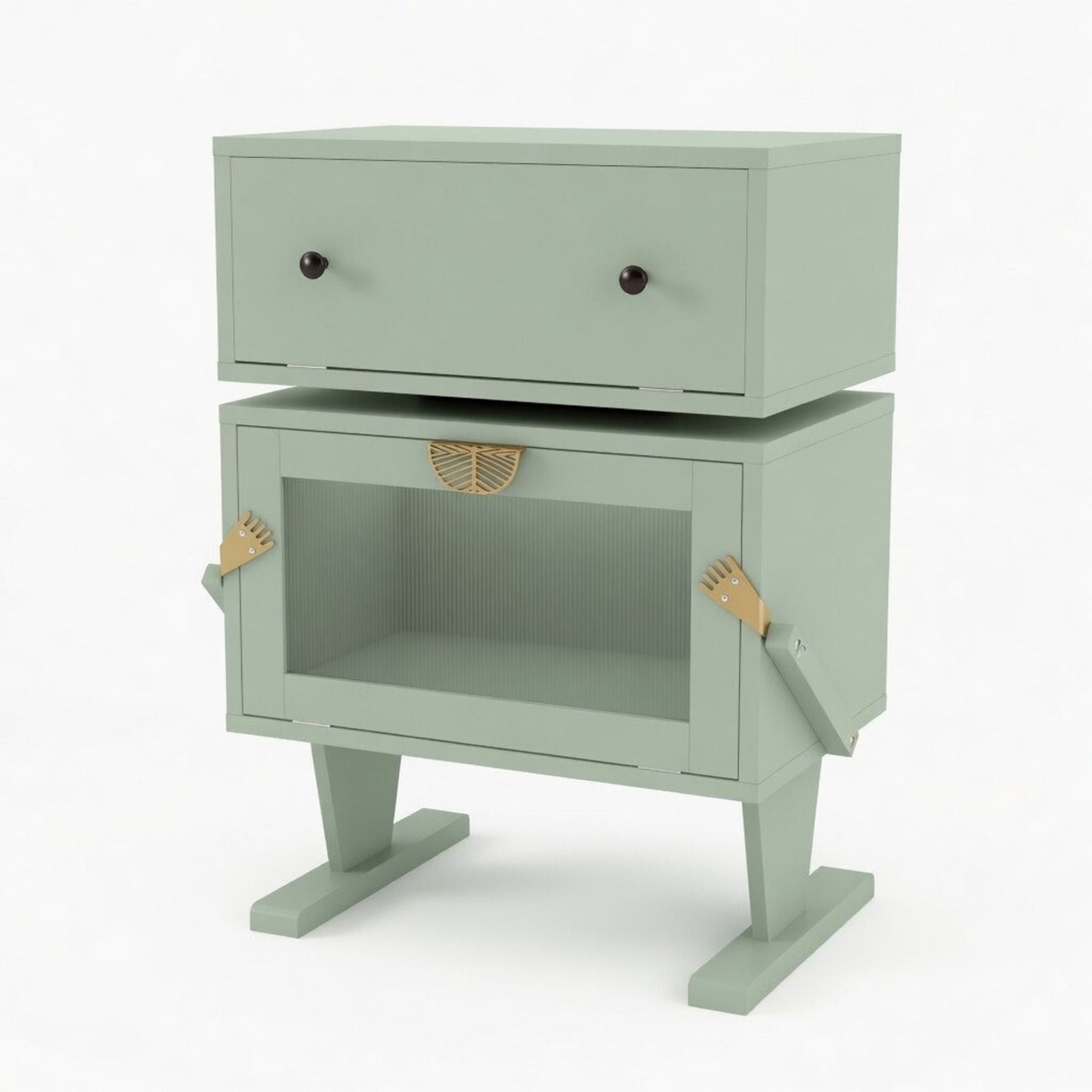 Robot LED Nightstand With 360° Rotating Drawer