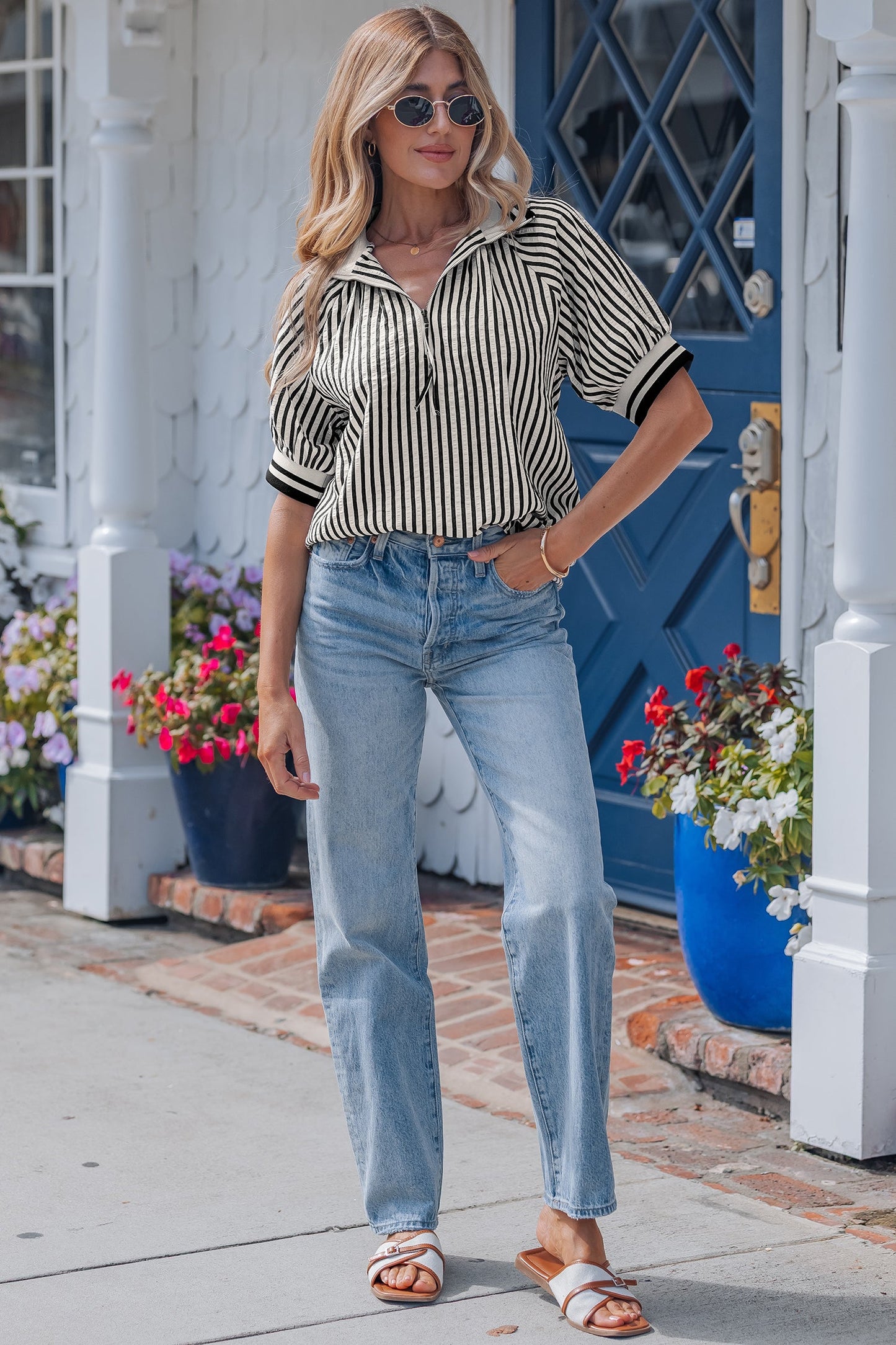 Riley Short Puff Sleeve Blouse