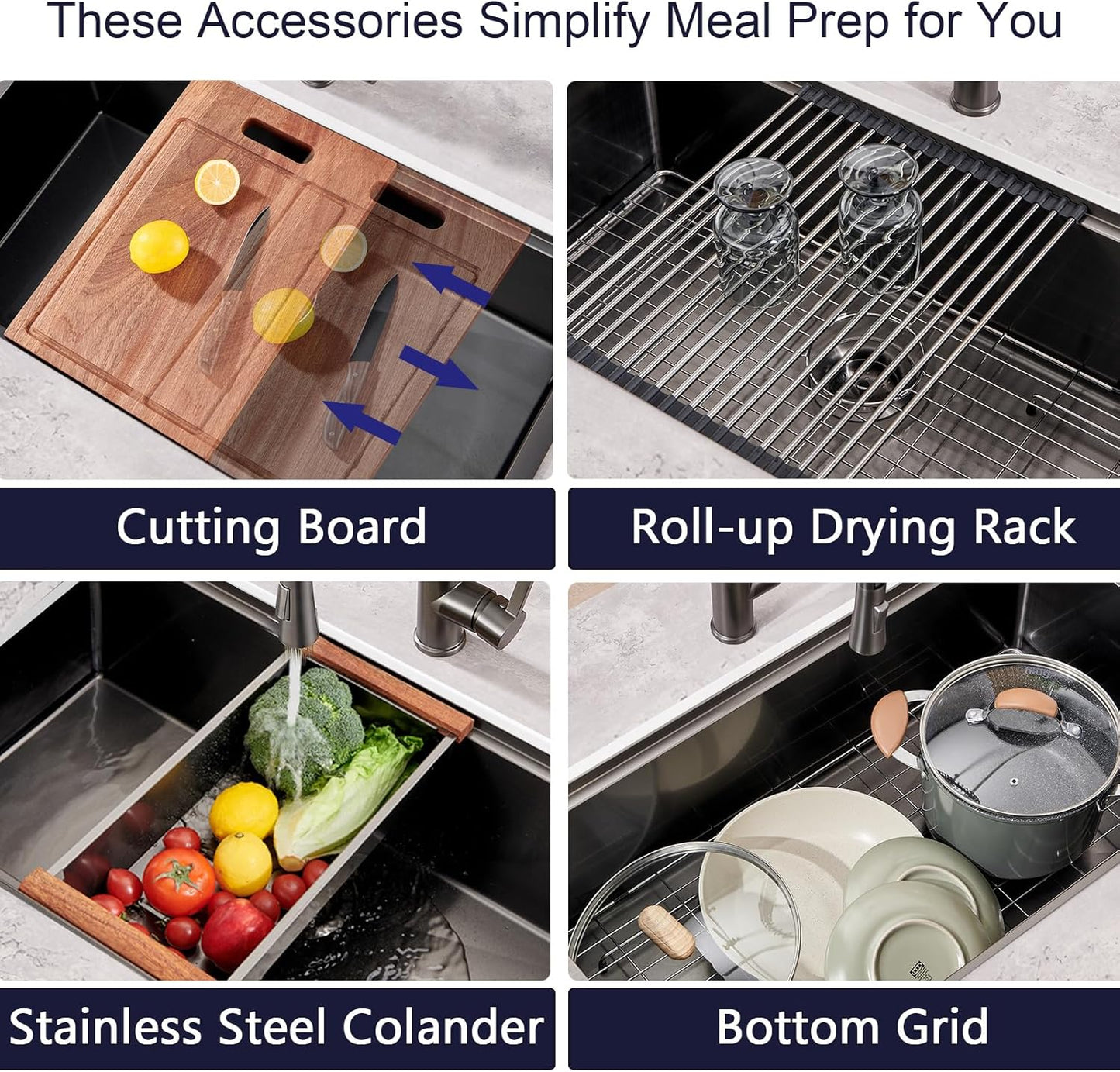 33 Gunmetal Undermount Kitchen Sink