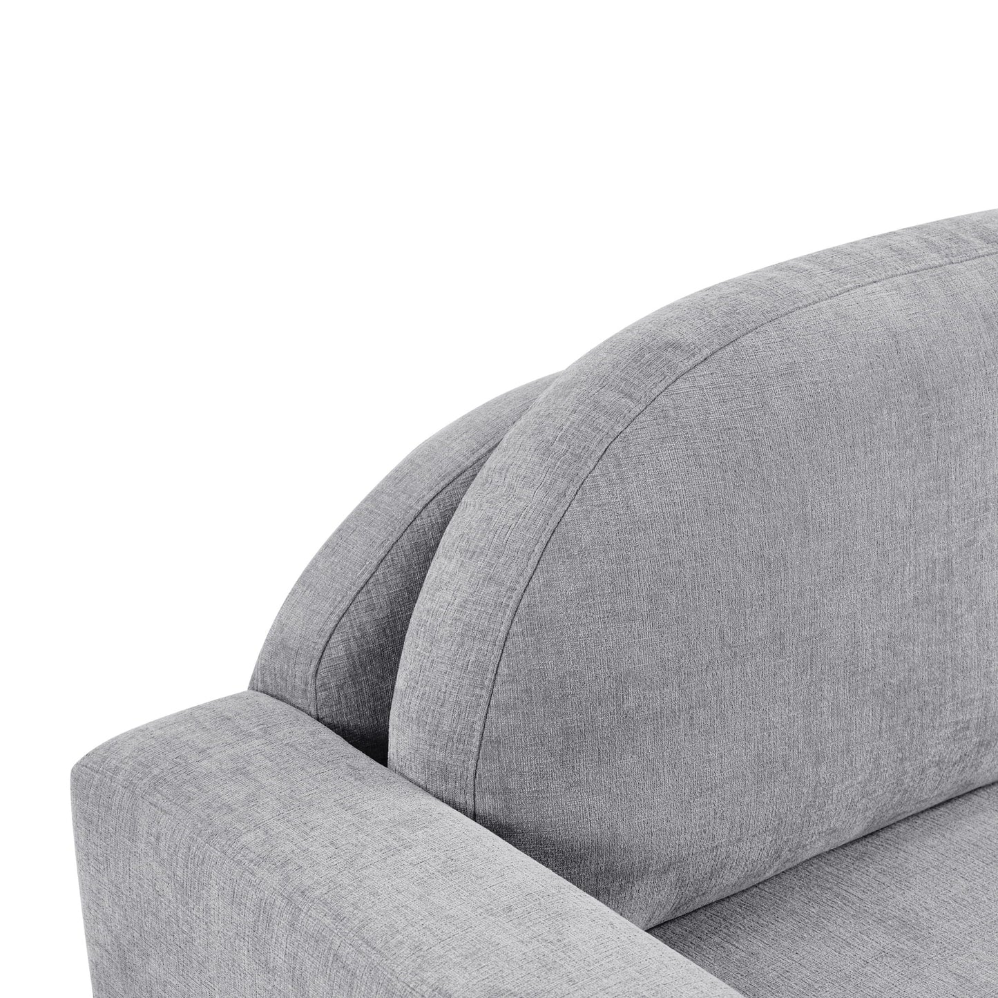 Modern 3 Seater Sofa With Curved Backrest