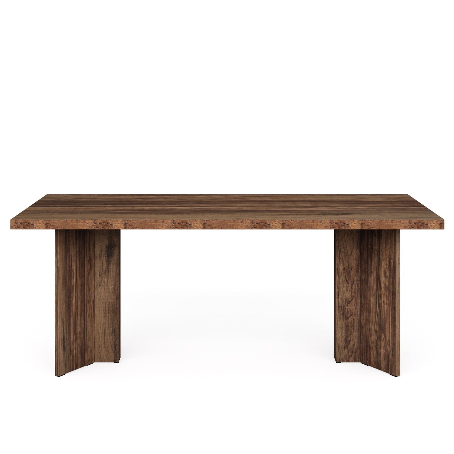 Executive Desk, Vintage Computer Workstation With Thickened Tabletop