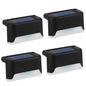 4Pcs Solar Powered LED Step Lights Outdoor IP55 Waterproof Dusk To Dawn Sensor Fence Lamps For Stairs Yard Railing