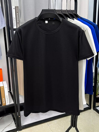 Men's Plus Size Round Neck Short Sleeve T-Shirt