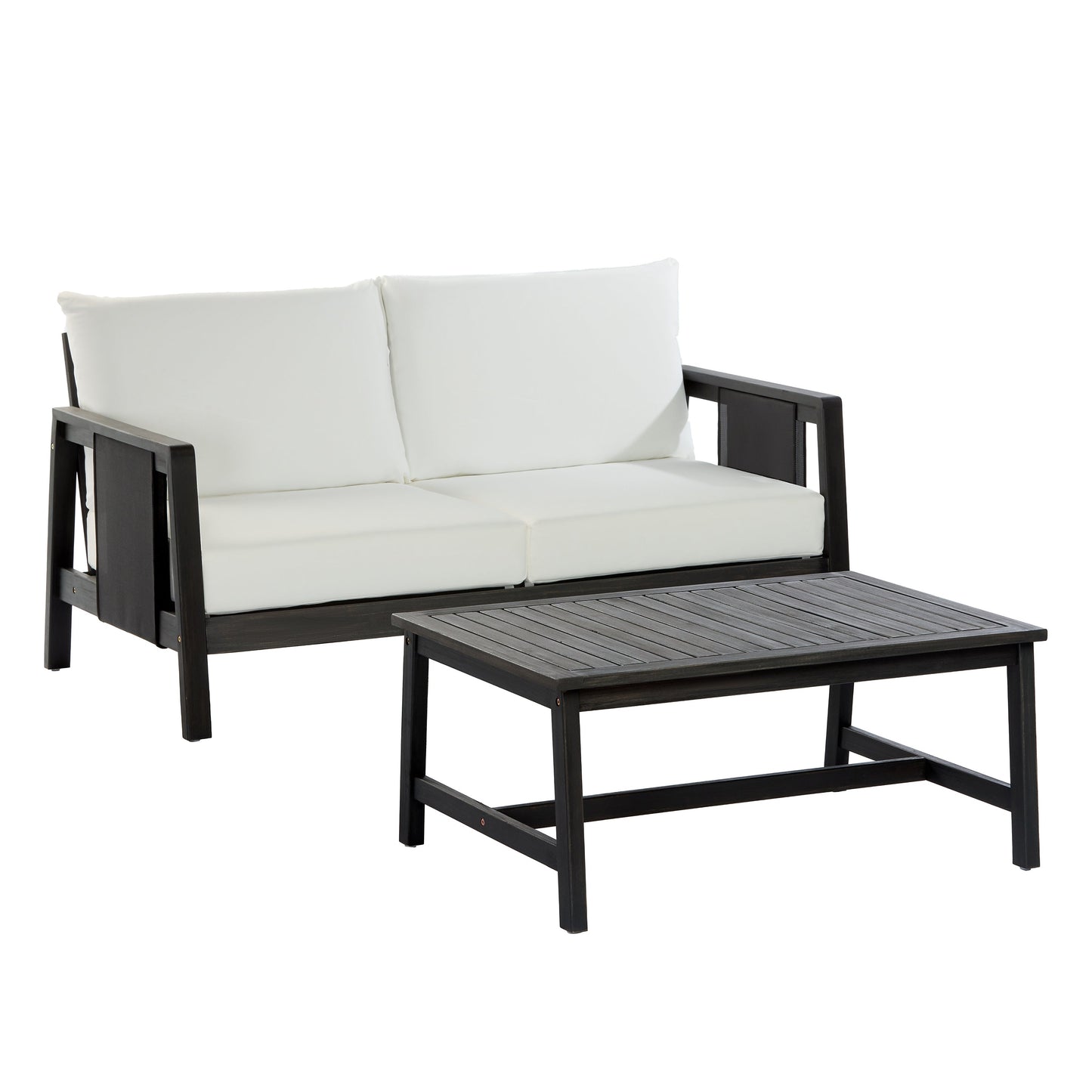 2 Piece Outdoor Loveseat and Coffee Table Set