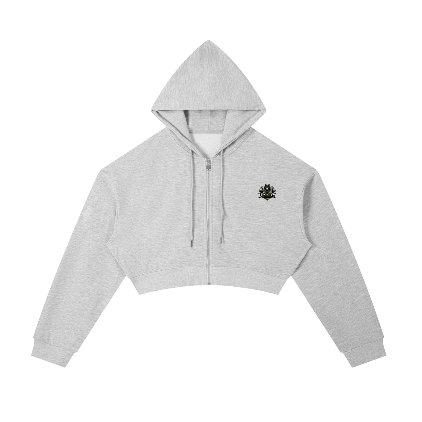 Loki & Ivy Essential Cropped Zip-Up Hoodie