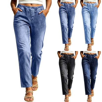 Womens Casual Cropped Jeans Fashionable