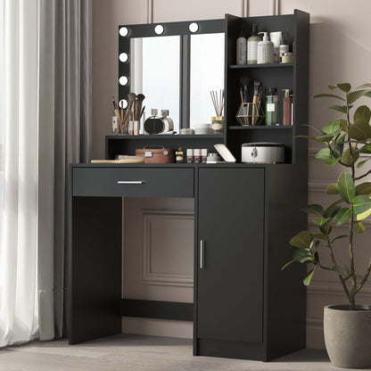 Vanity Desk with Mirror & Light