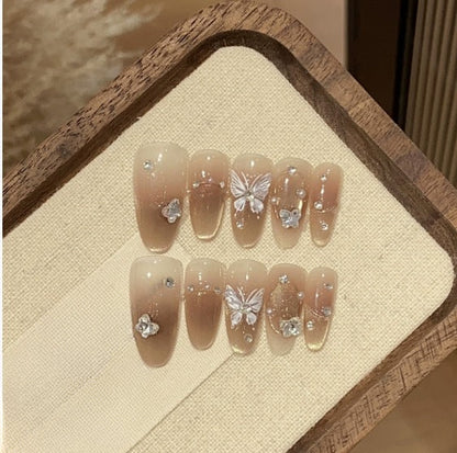 1034- Handmade press on nails fake nails removable