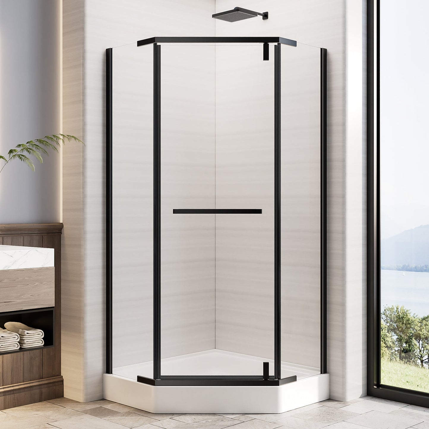 36"D x 36"W x 72"H Neo-Angle Shower Door