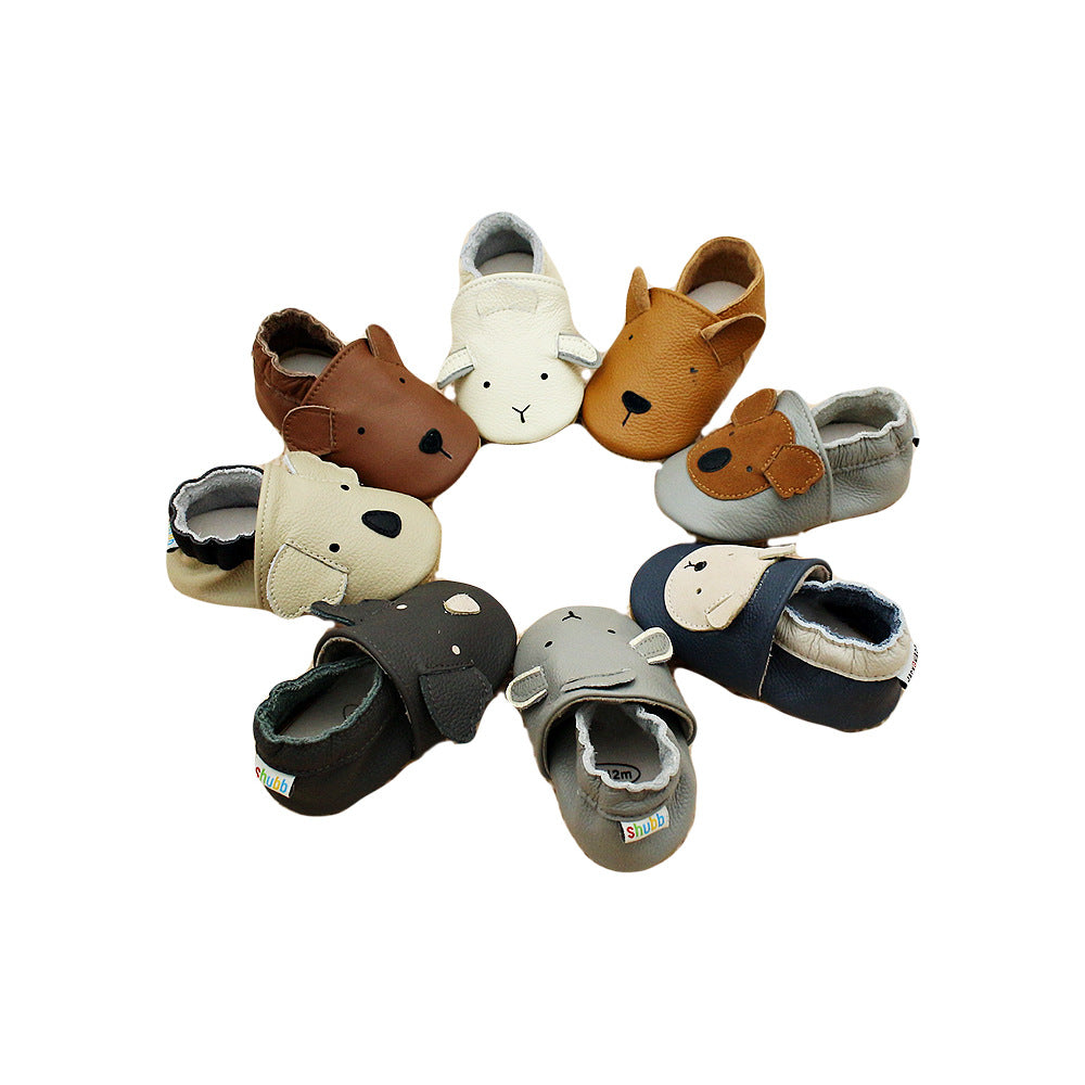 Premium Full-grain Leather Toddler Walking Shoes