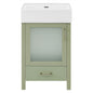 Bathroom Vanity With Ceramic Sink And Ample Storage, Ideal For Small Bathrooms