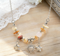 Colorful Chip Stone Boho Sun Moon Necklace