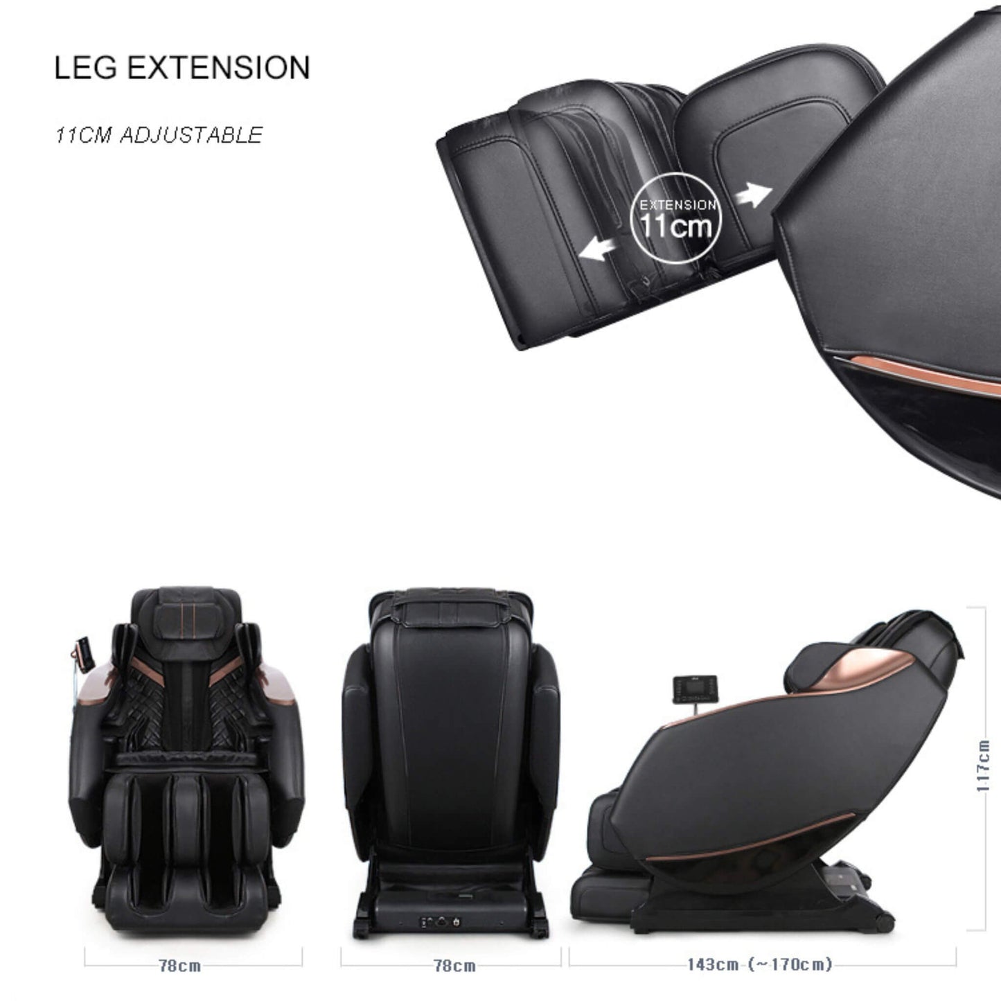 Airvana Zenith Full Body Zero-Gravity Shiatsu Massage Chair With Heat And Voice Control (SAK93154)