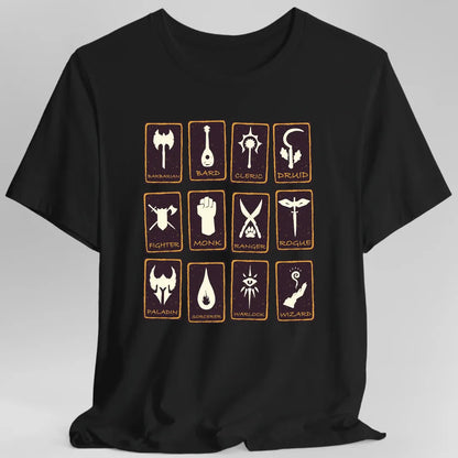 All D&D Classes Tarot T-Shirt