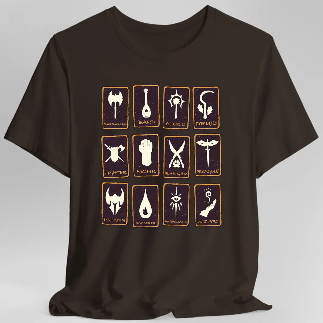 All D&D Classes Tarot T-Shirt