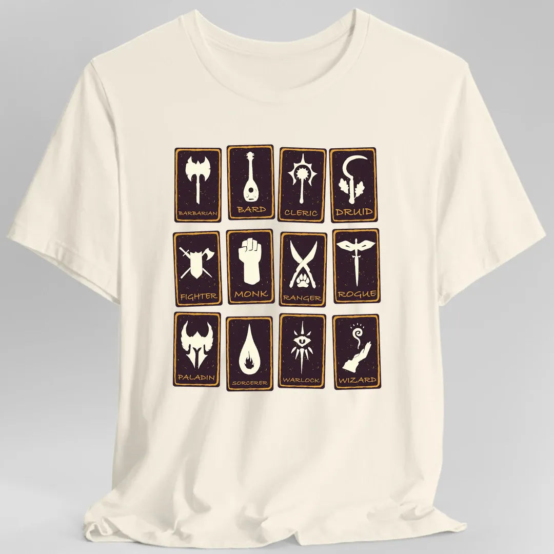All D&D Classes Tarot T-Shirt