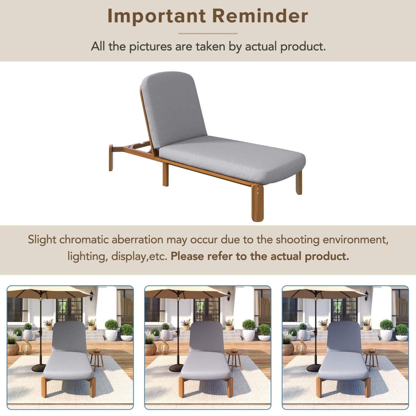 Alora Adjustable Outdoor Chaise Lounge With Reclining Backrest (SAK04689)