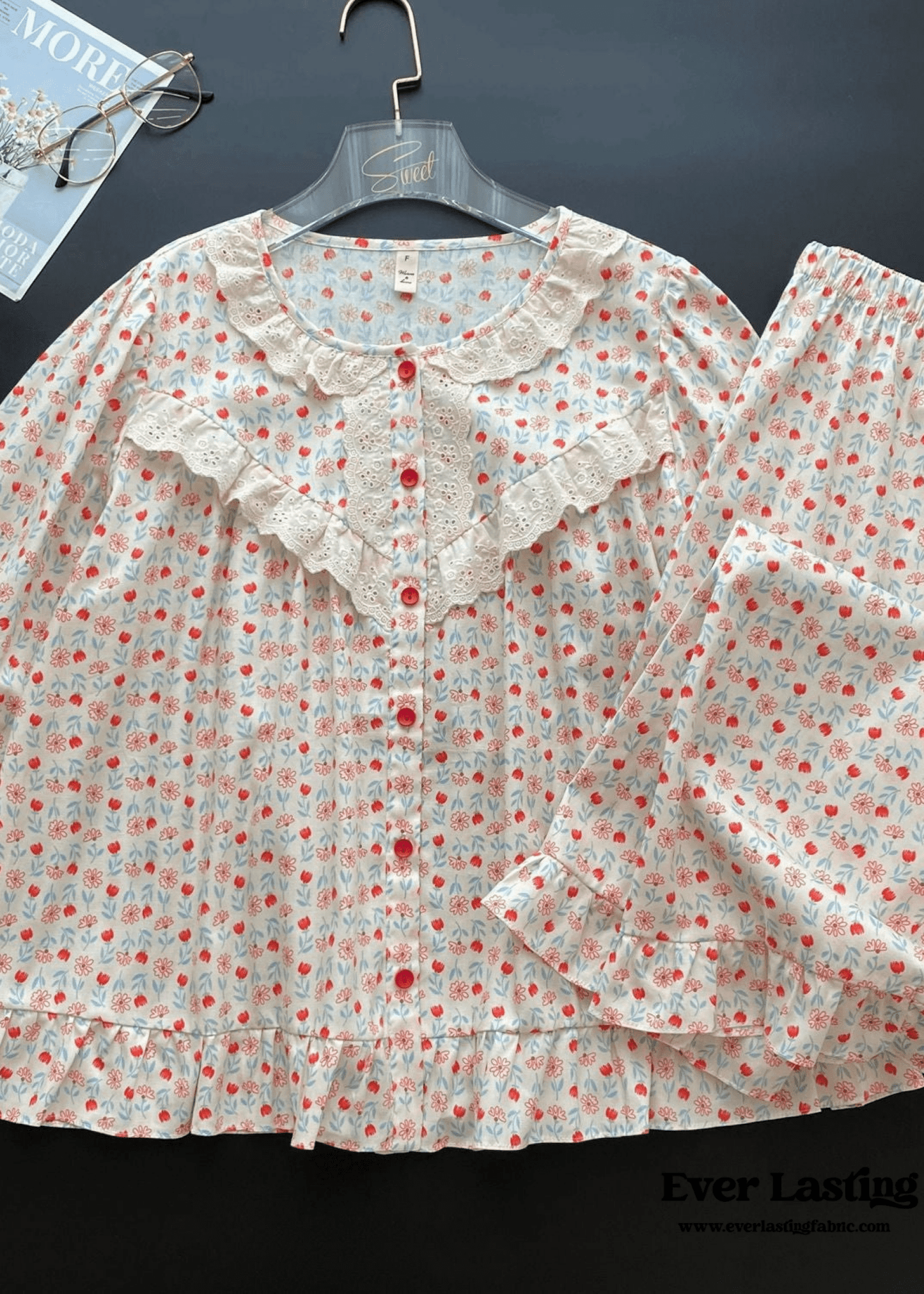 Amie Lace Spring Floral Pajamas