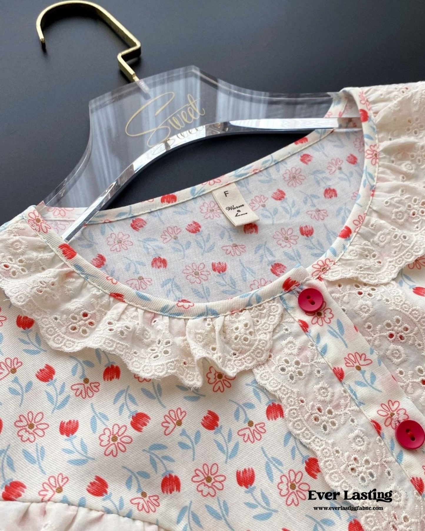 Amie Lace Spring Floral Pajamas