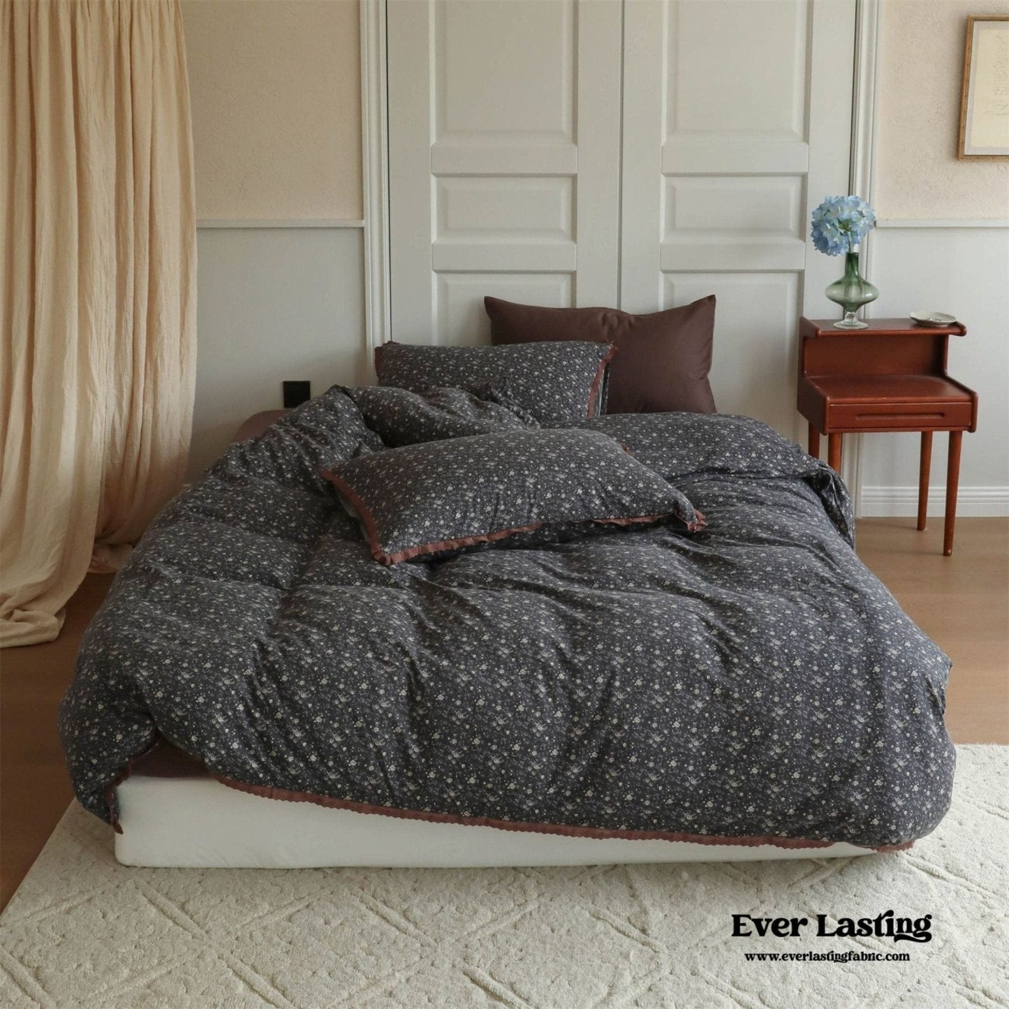 Anaya Rose French Vintage Bedding Set / Green + Brown