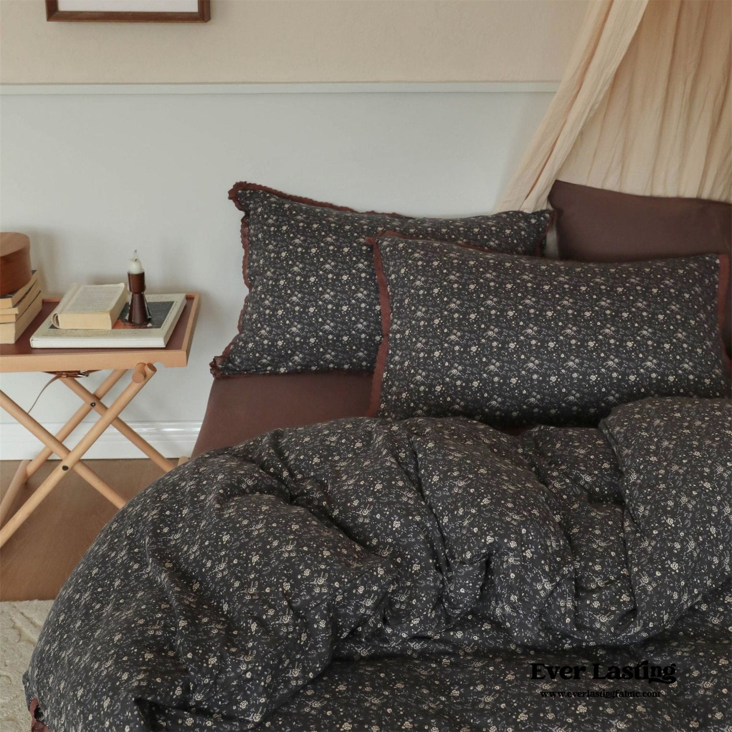 Anaya Rose French Vintage Bedding Set / Green + Brown