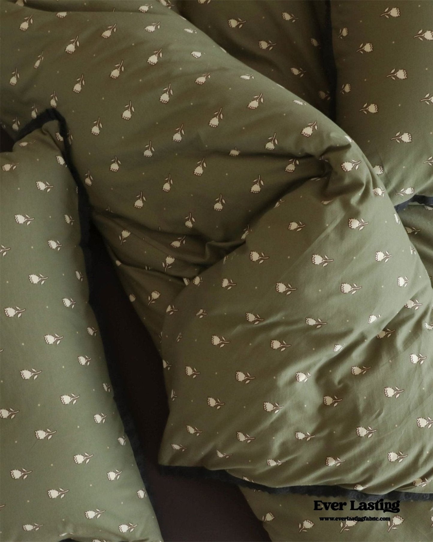 Anaya Rose French Vintage Bedding Set / Green + Brown