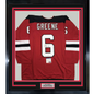 Framed Autographed/Signed Andy Greene 35x39 New Jersey Red Hockey Jersey PSA/DNA COA