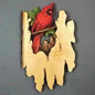 Animal Carving Handcraft Wall Hanging Wood Raccoon Bear Deer Hand-Painted