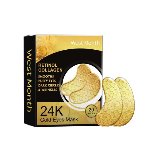 Golden Anti-Aging Under Eye Masks, 20 Pieces