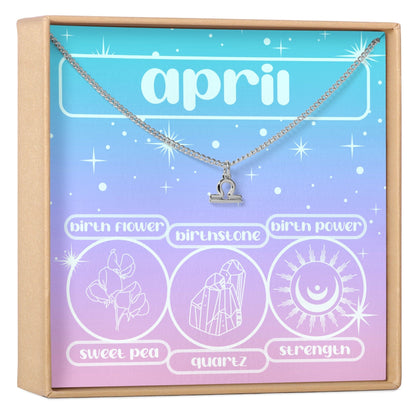 April Birthday Necklace, Multiple Styles Necklace
