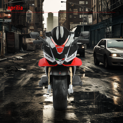 Aprilia 24V Kids Electric MotorBike with Battery Power and LED Lights