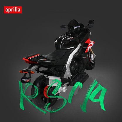 Aprilia 24V Kids Electric Motorbike with Dual 150W BLDC Motors - Speeds up to 12MPH