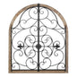 Arched Wood and Iron Wall Decor