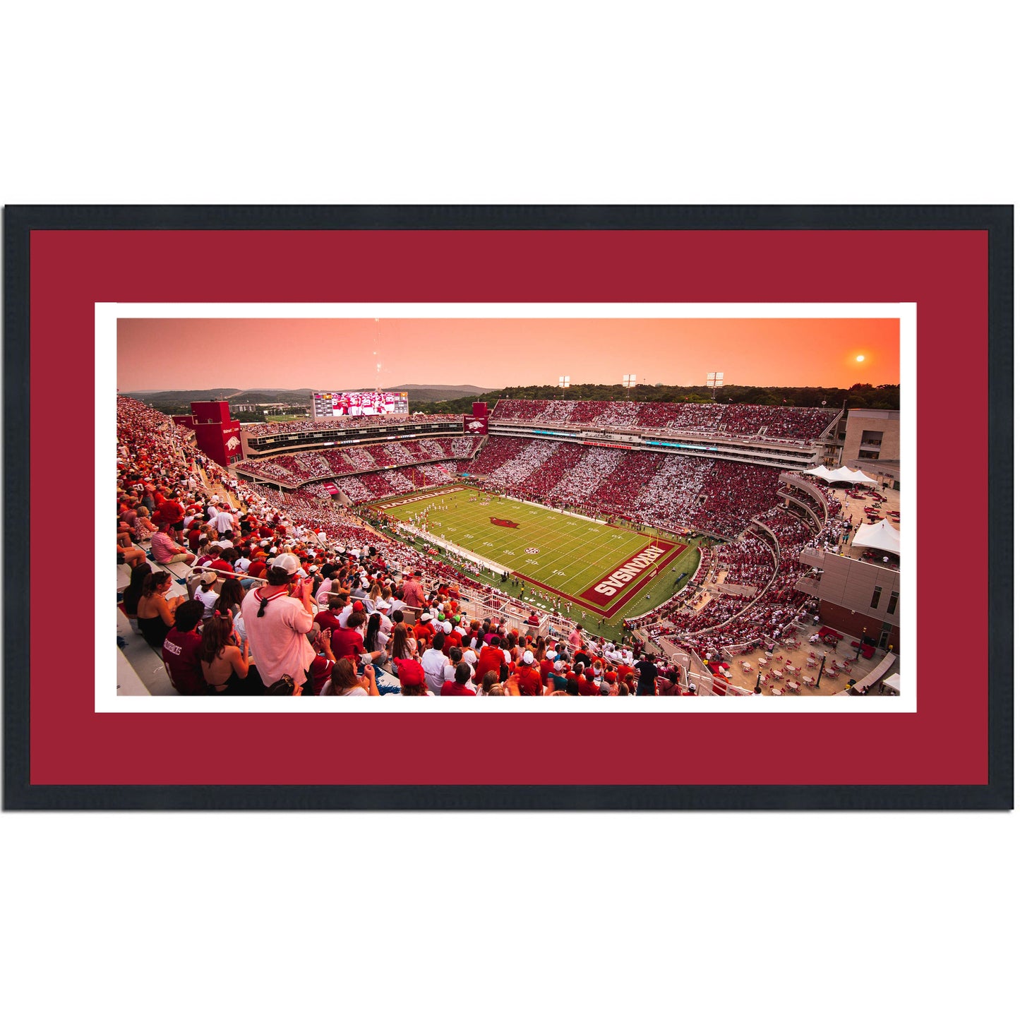 Framed Donald W. Reynolds Razorback Stadium Arkansas Razorbacks 16x24 NCAA Football Photo Professionally Matted