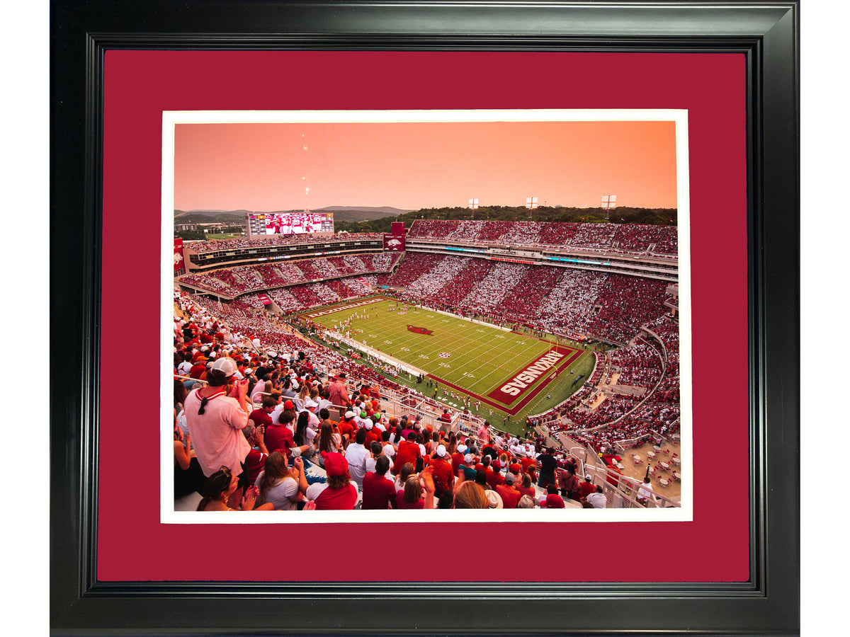 Framed Donald W. Reynolds Razorback Stadium Arkansas Razorbacks 11"x14" NCAA Football Photo Professionally Matted