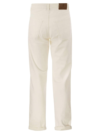 Brunello Cucinelli Men Five-Pocket Traditional Fit Trousers In Light Comfort-Dyed Denim