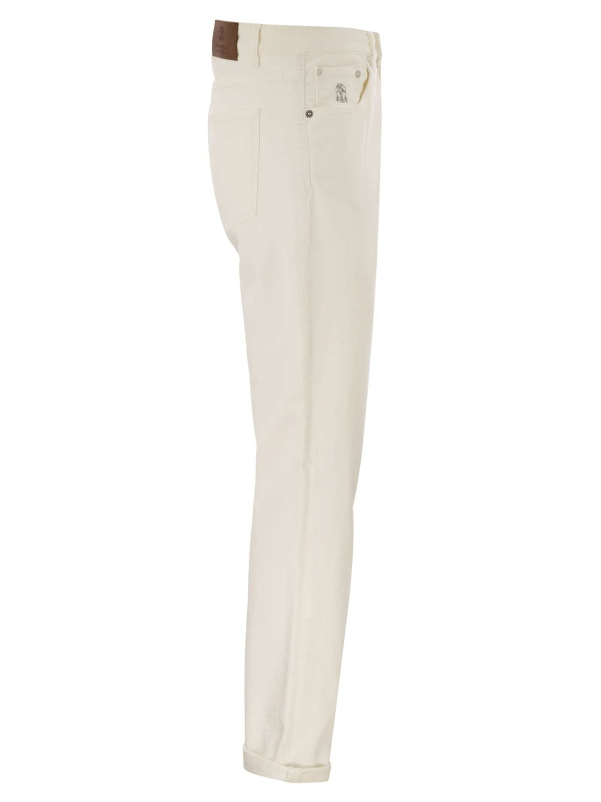 Brunello Cucinelli Men Five-Pocket Traditional Fit Trousers In Light Comfort-Dyed Denim