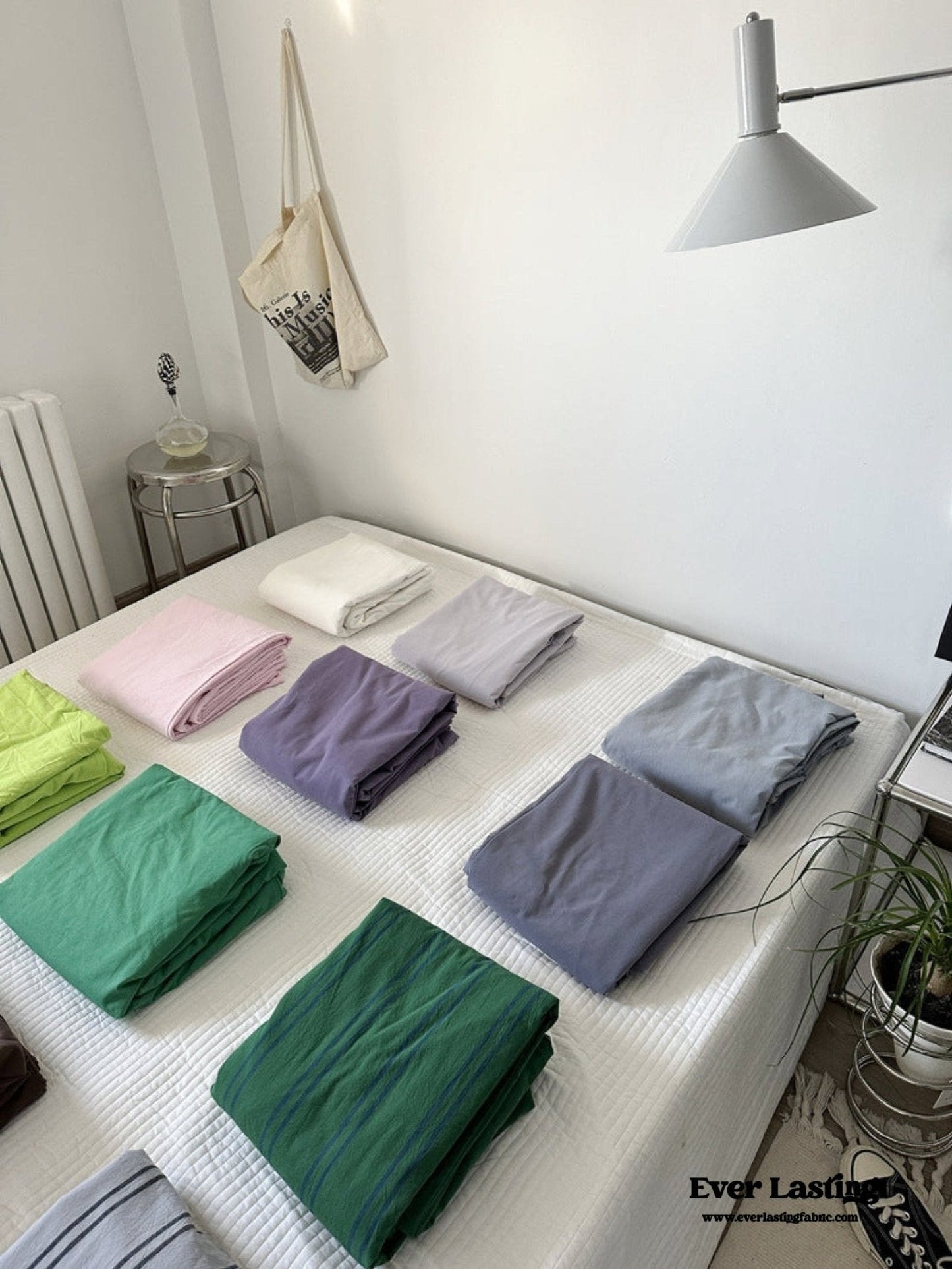 Assorted Washed Cotton Striped Duvet Cover / Pink Brown