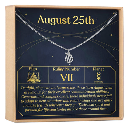 August 25th Virgo Necklace