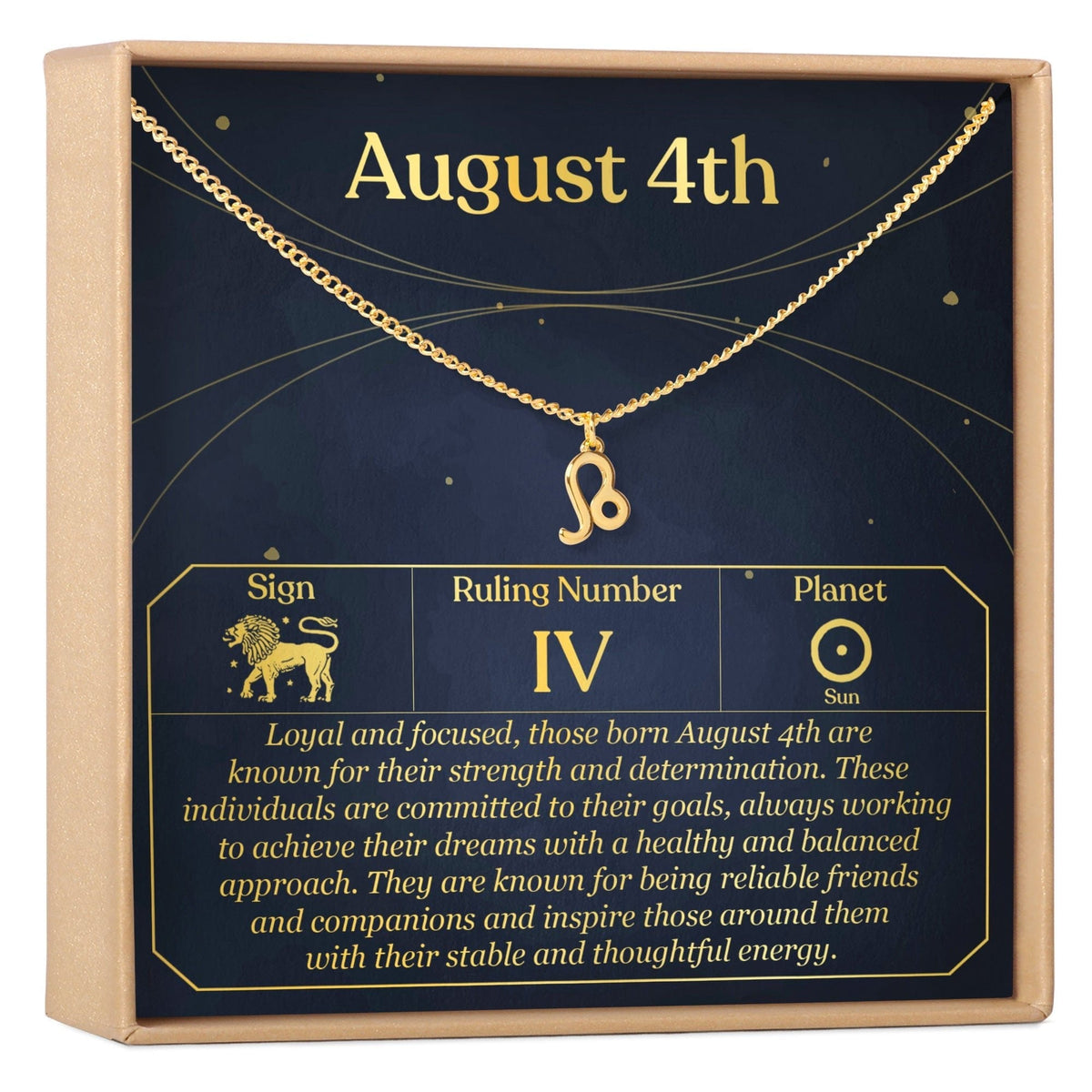 August 4th Leo Necklace