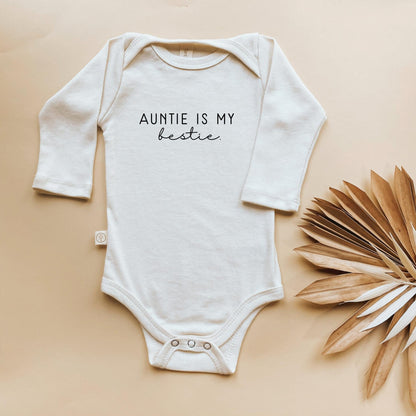 Auntie is My Bestie Organic Bodysuit Long Sleeve