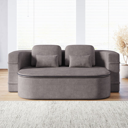 2 In 1 Foldable Sofa Bed With Multi Functional Blanket, Floor Lounge Sofa