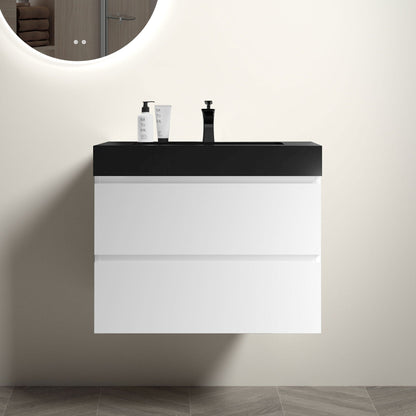 Alice - Bathroom Vanity With Large Storage, Sink, Wall Mounted