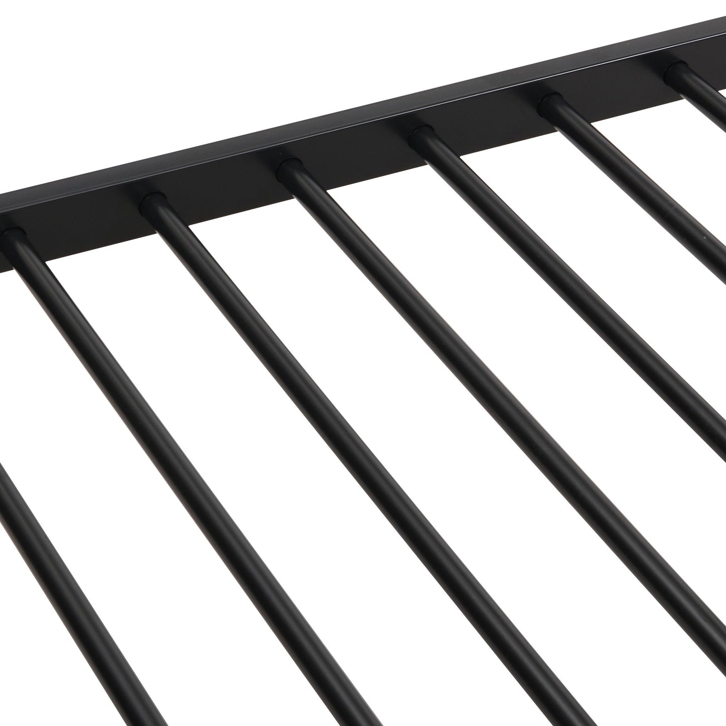 Modern Metal Bunk Bed, Full Over Full, No Box Spring Needed - Black