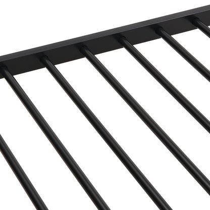 Modern Metal Bunk Bed, Full Over Full, No Box Spring Needed - Black