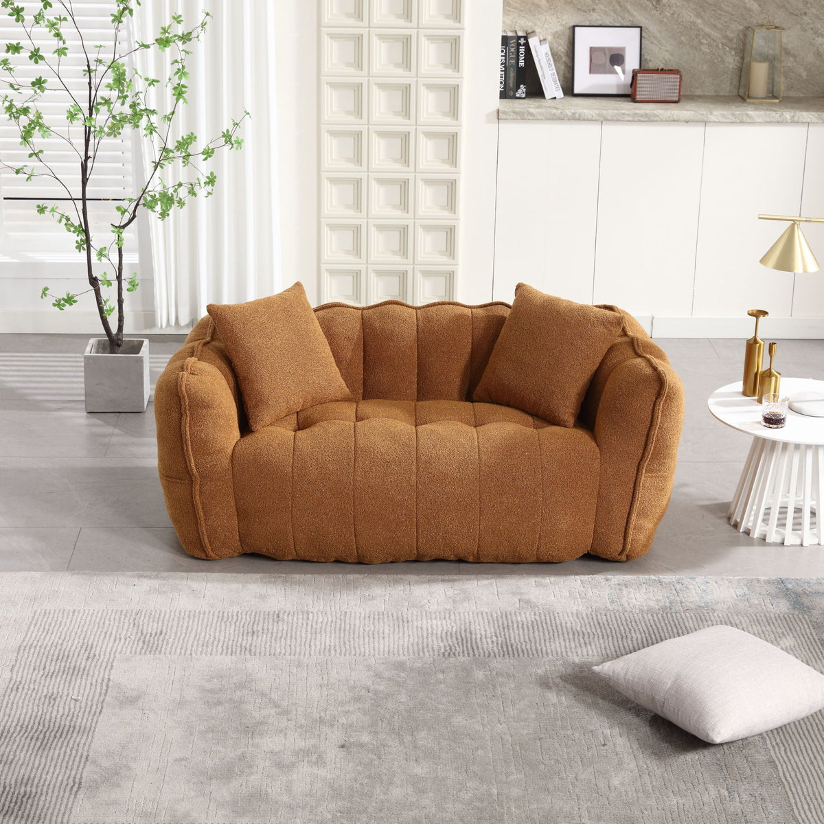 Cozy Beanbag Chair With High Resilience Foam Core For 2