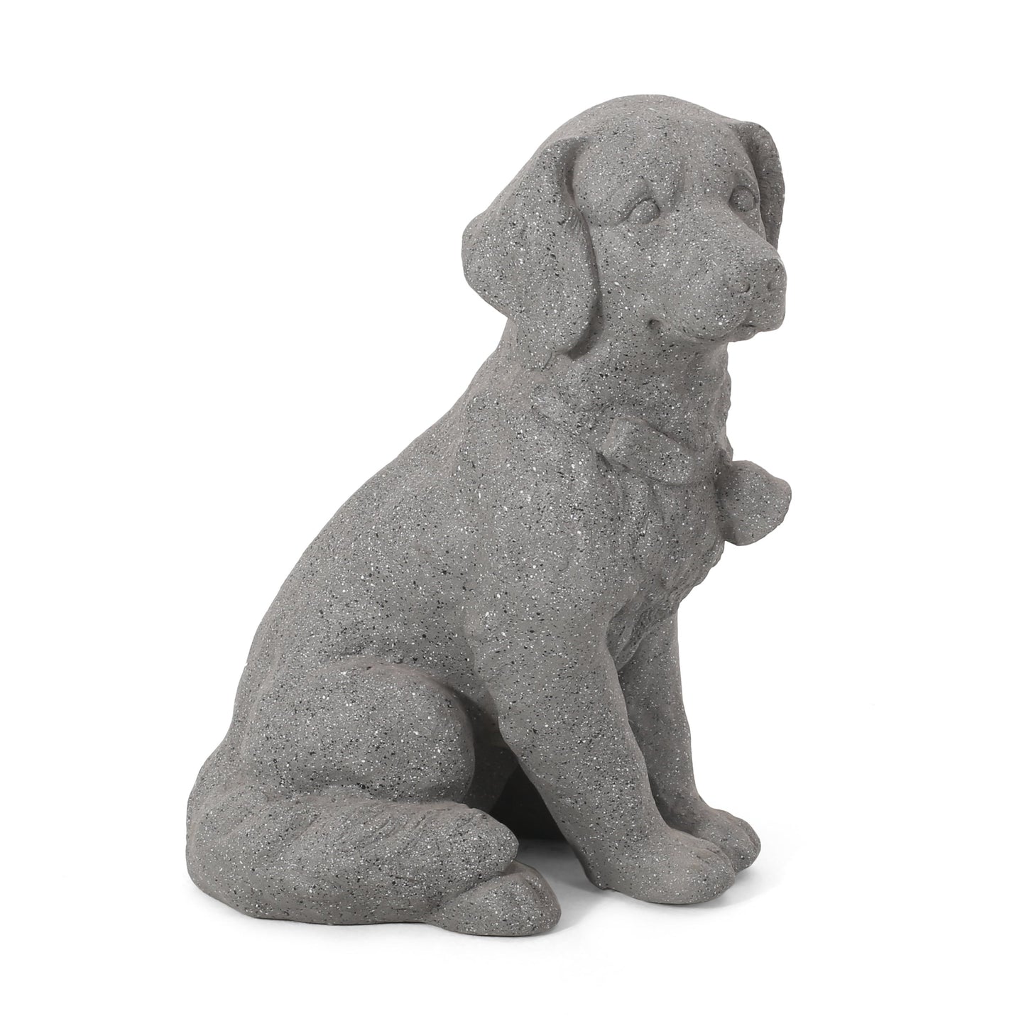 MGO Dog Statue, Outdoor Stone Gray