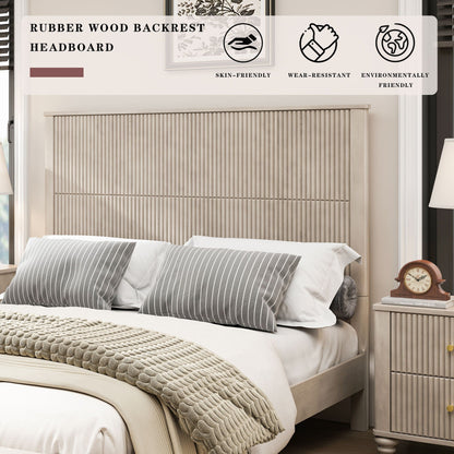 Platform Bed Frame With Tall Headboard